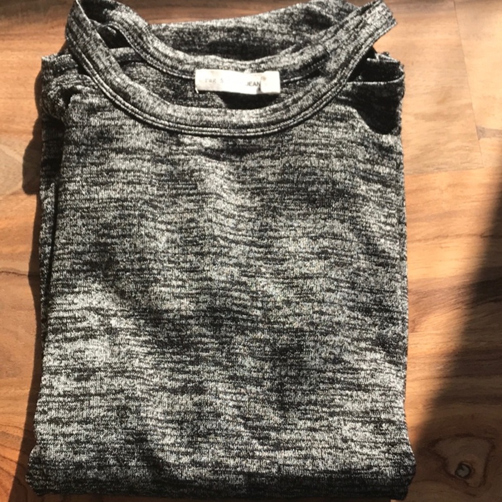 Rag and bone xs gray/black shirt with cut outs